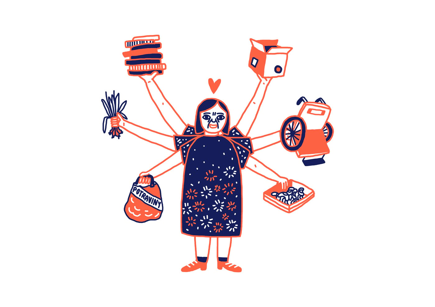 Věra Doušová v pojetí ilustrátorky Michaely Režové.