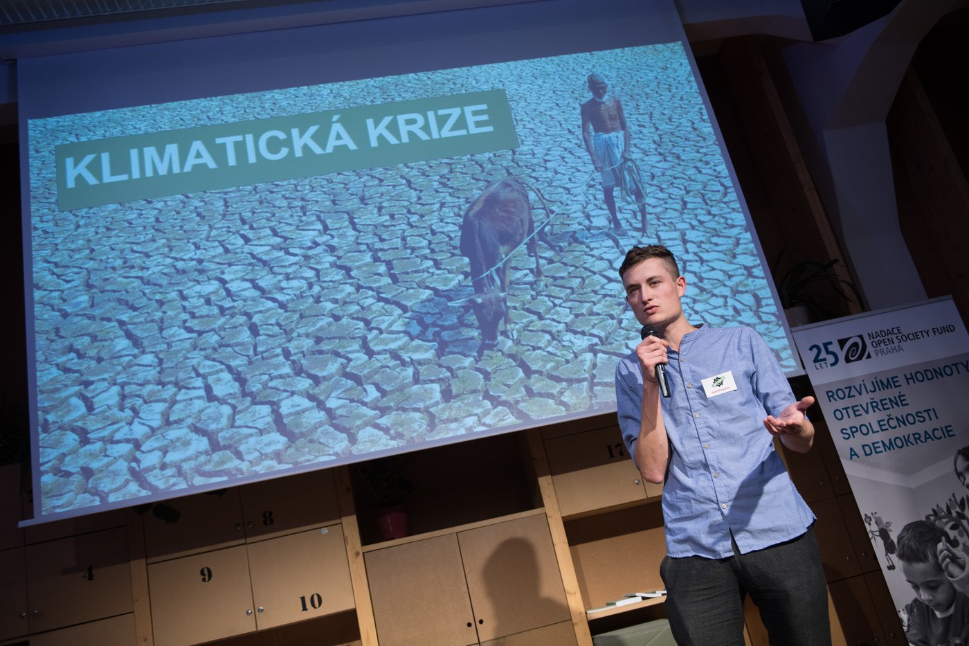 Josef Patočka o Klimakempu. Foto: Petr Novák, BEEHOUSE