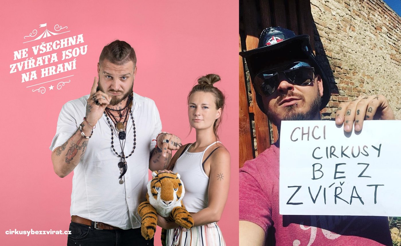 Za práva zvířat v cirkusech se postavila i řada celebrit. Foto: Sociální sítě Svobody zvířat