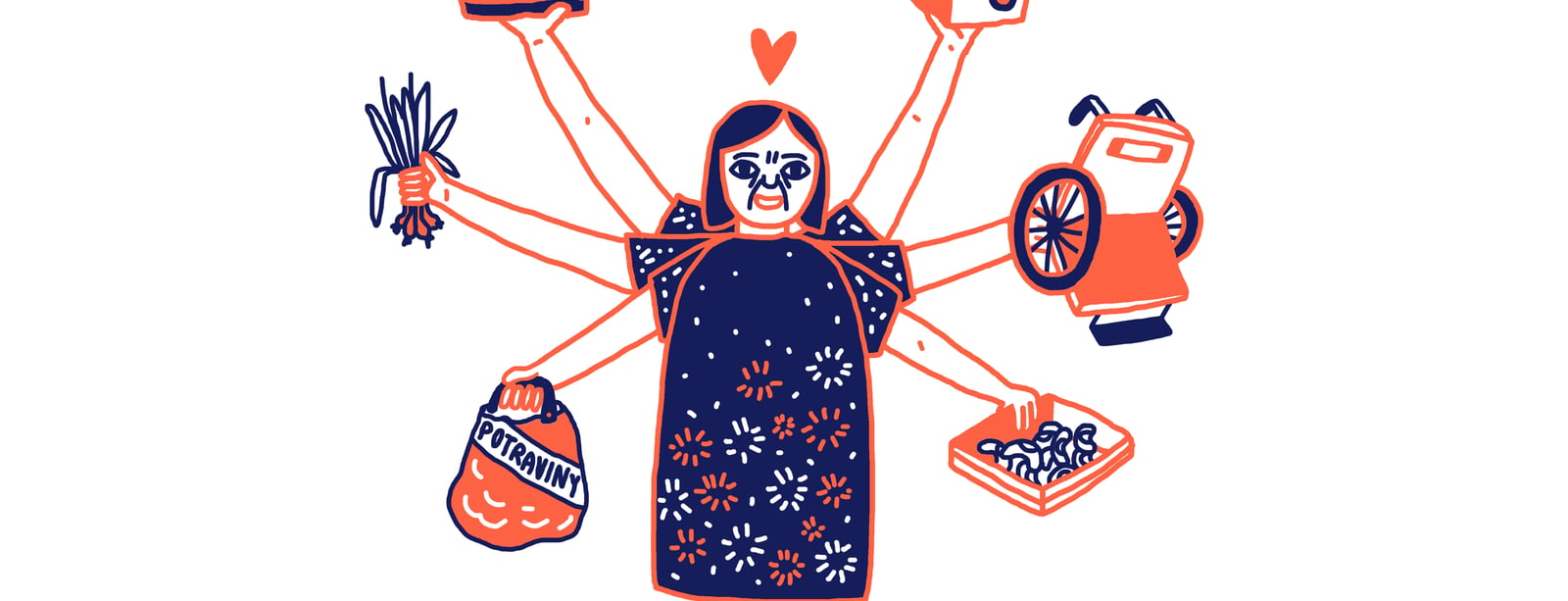 Věra Doušová v pojetí ilustrátorky Michaely Režové.