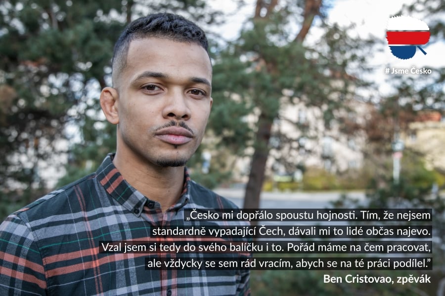 Ben Cristovao pro kampaň #JsmeČesko. Zdroj: HateFree Culture
