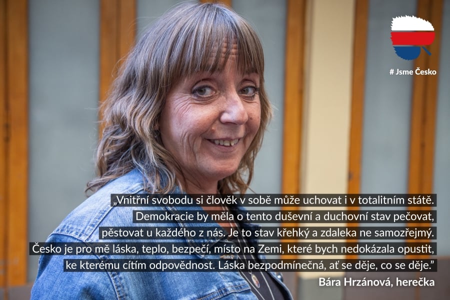 Bára Hrzánová pro kampaň #JsmeČesko. Zdroj: HateFree Culture